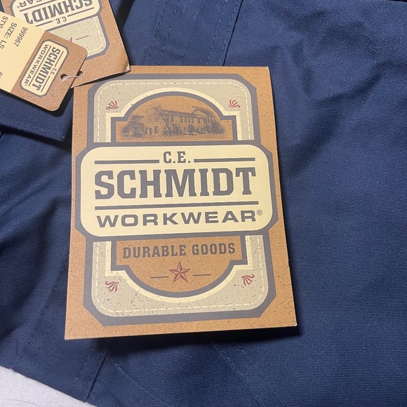 C E Schmidt Men’s Coveralls LG  Short. Long Sleeve.Navy Blue. Auto shop, Garage. - Picture 7 of 15